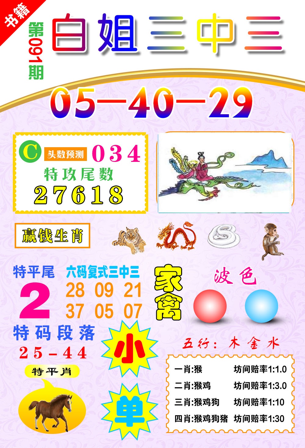 091期澳门白姐锦囊[图]